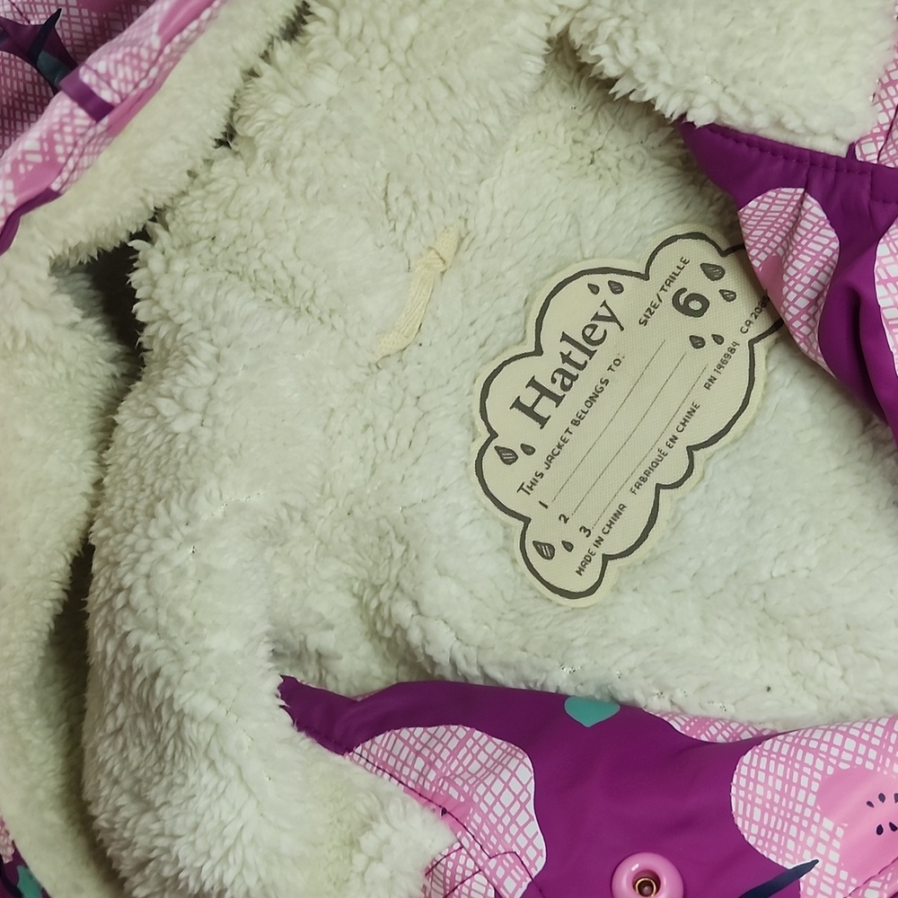 Brand New No Tag Hatley Fleece Rain Jacket (6T) - Picture 2 of 6